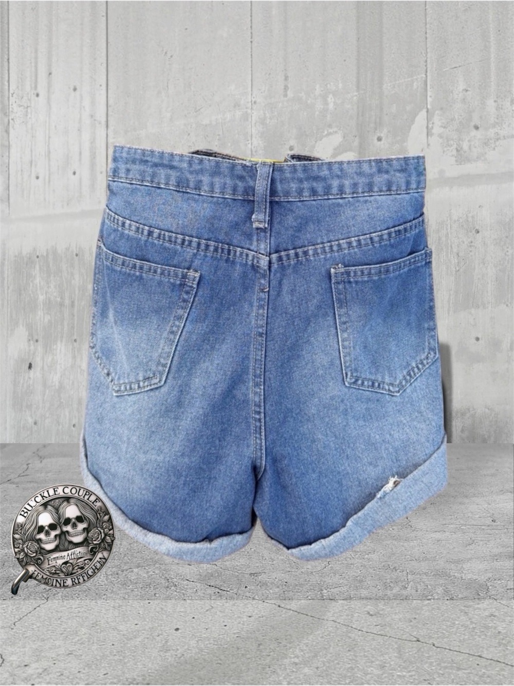 SHEIN Women's High Waist Denim Shorts Size 30 - Picture 3 of 15